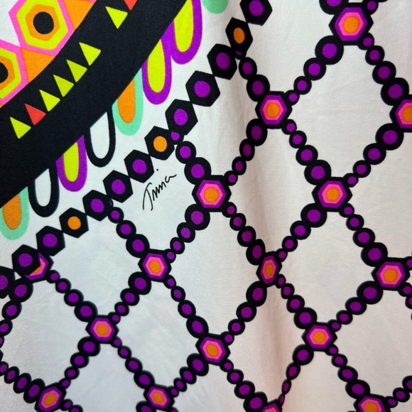 Trina Turk Women's Kon Tiki Colorful Print Swim Cover Up Tunic Beach Dress Large - Picture 7 of 14